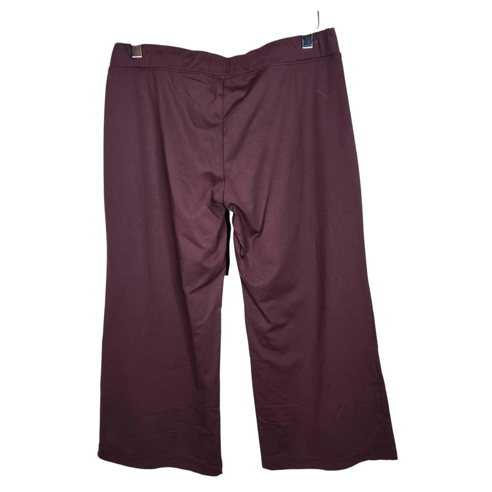 PATAGONIA Pants Womens Medium Eggplant‎ Capri Wide Leg Drawstring Pockets - Picture 2 of 9